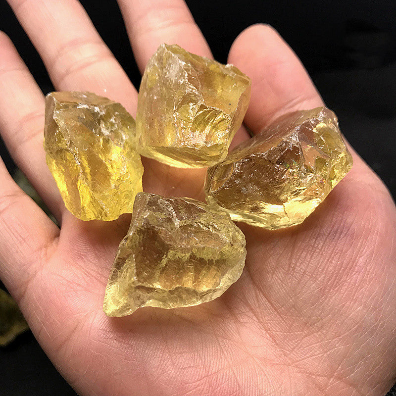 Natural Citrine Rough Stone Ore Ornaments