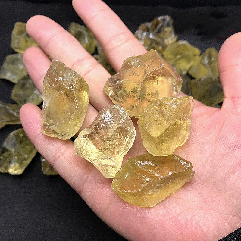 Natural Citrine Rough Stone Ore Ornaments
