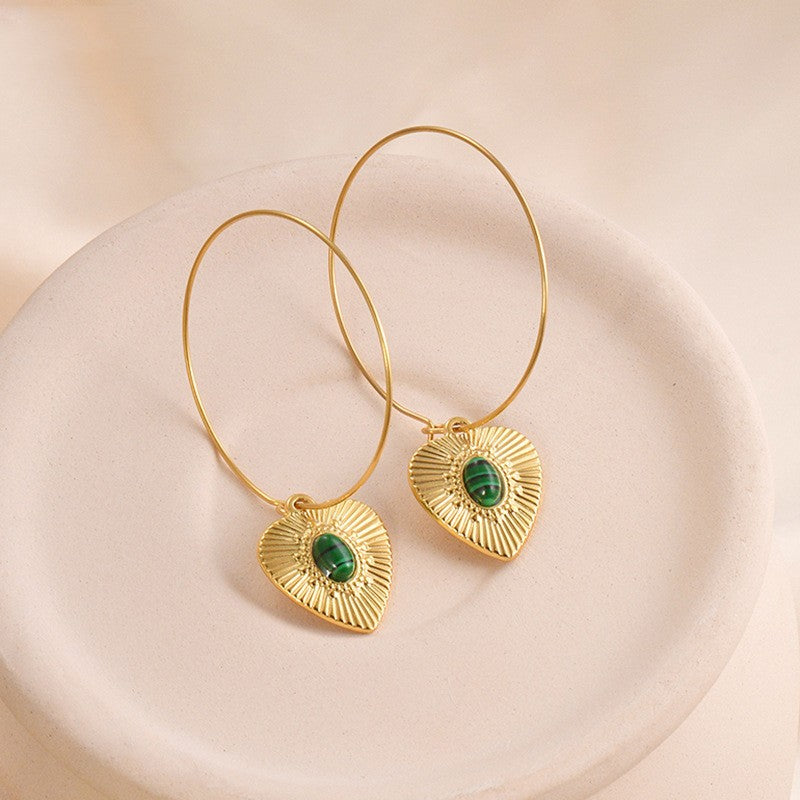 French Vintage Style Love Exaggerating Pendant Earrings