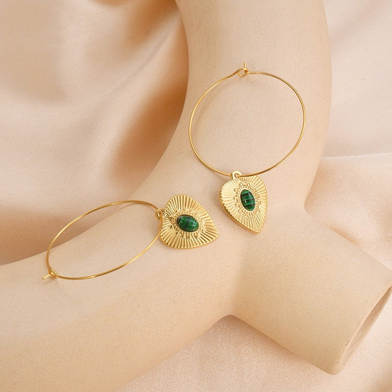 French Vintage Style Love Exaggerating Pendant Earrings